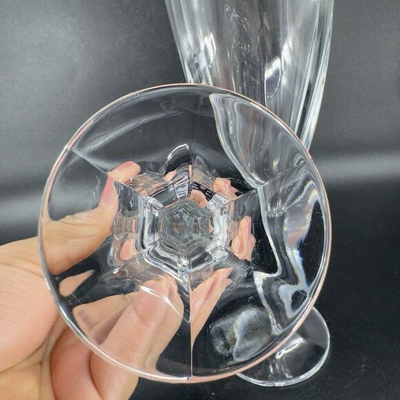 Godinger EMPIRE Spiral Barware Flute Cups Clear Glasses Retired Set 2 Vintage - Picture 5 of 8